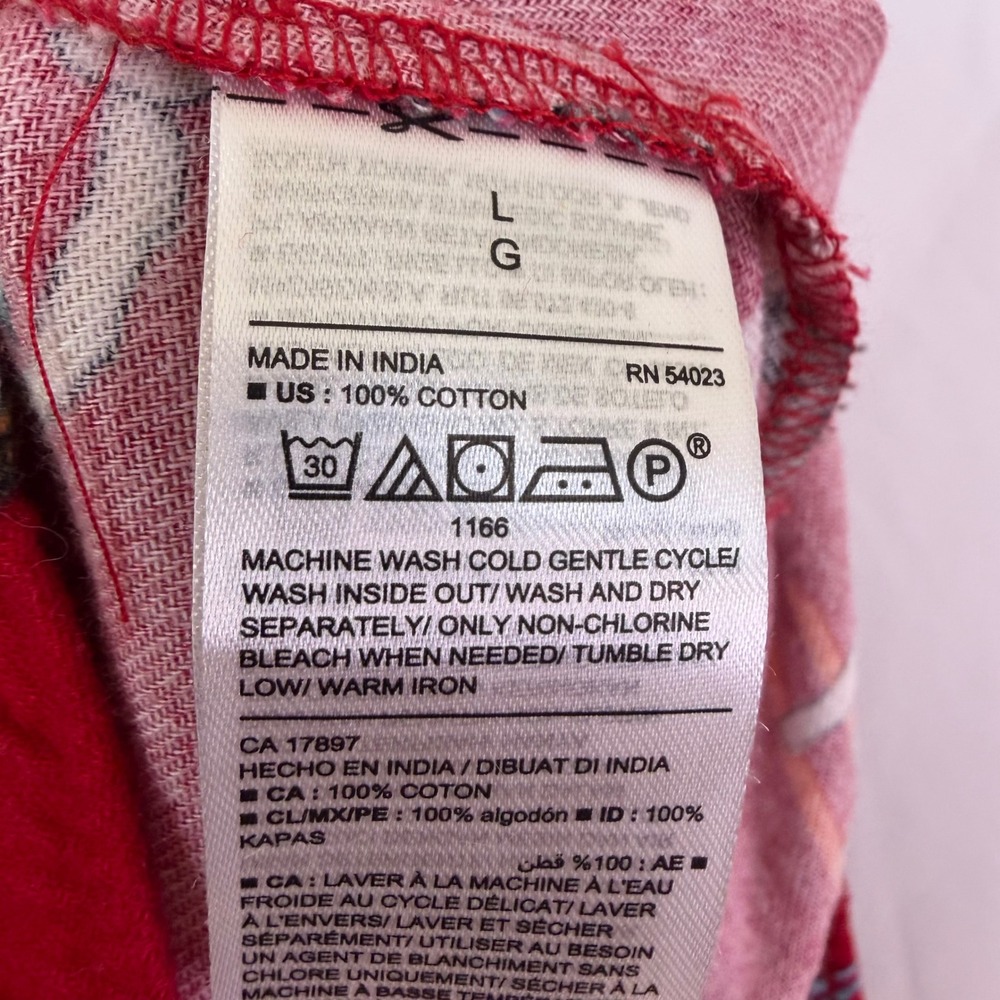 Old Navy Mens Red Cotton Flannel Skiing Dogs Pajama Lounge Pants Large‎ - Picture 4 of 6